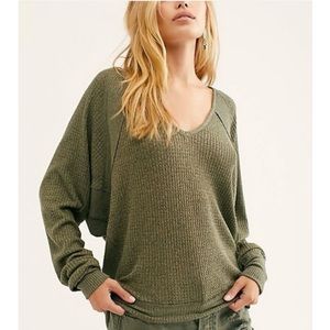 Free People Santa Clara Thermal Top Ferngully Size M